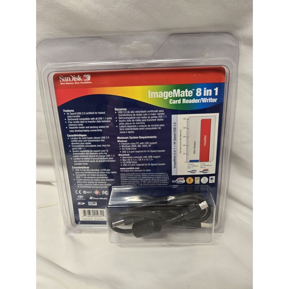 SanDisk Imagemate  6‎ In 1 Card Reader And Writer Hi Speed Usb New - Picture 2 of 4